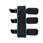 Custom made carpal splint for dogs, cats and other animals 3D printed in pink colors front view