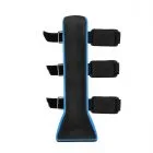 Tailor-made back splint for dogs, cats and other animals 3D printed in blue color front view