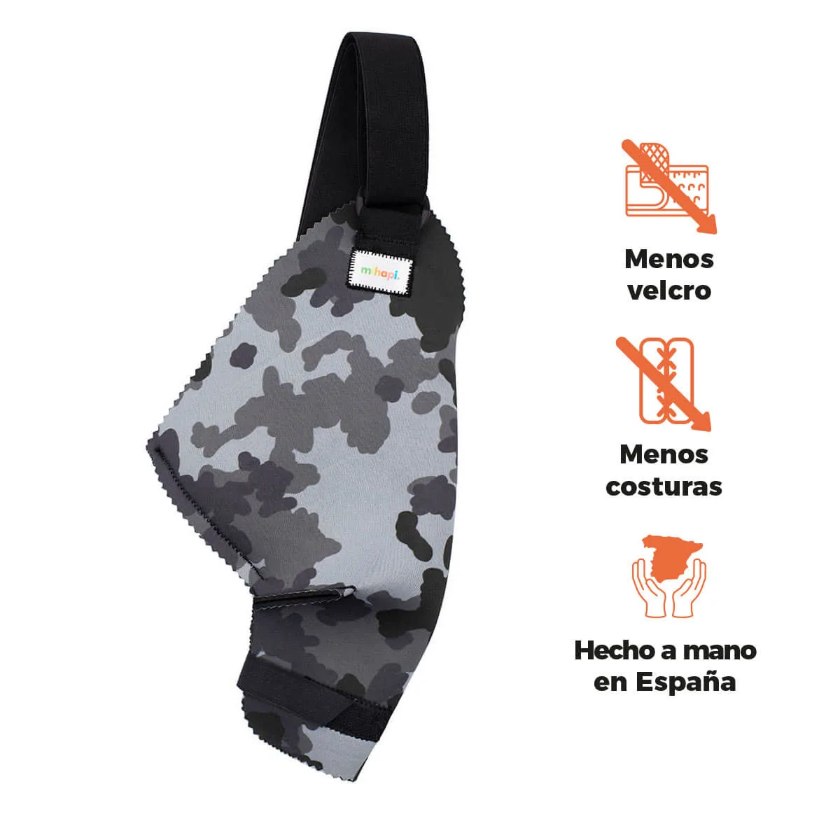 Protector de rodilla para perro diseño camuflaje gris
