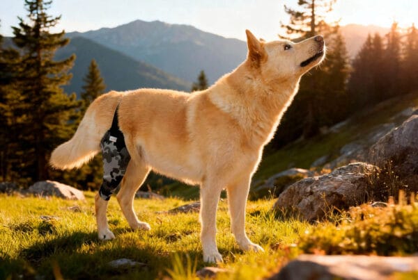 Mihapi outdoor knee brace dog, designed for joint support and injury recovery.