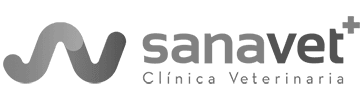 Logo de Sanavet, clínica veterinaria colaboradora de Mihapi en ortopedia para perros.